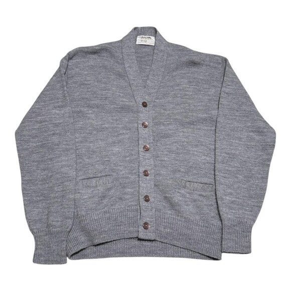 Anahurst Sweaters - Vintage 80s 90s Anahurst 100% Acrylic Gray Cardigan Sweater Women’s XL‎